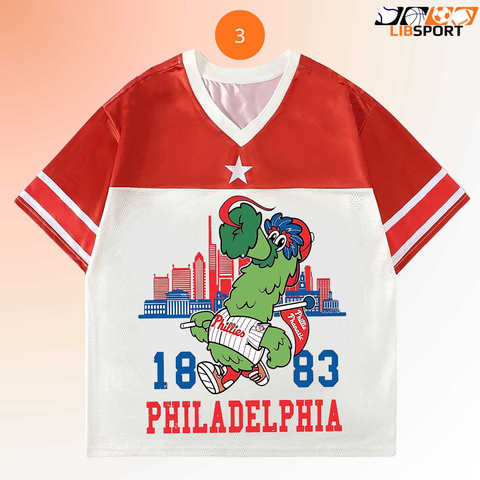 Phillie Phanatic 1883 Jersey, Philadelphia Baseball Shirt, Streetwear Unisex Tee Phillie Phanatic 1883 Jersey, Philadelphia Baseball Shirt, Streetwear Unisex Tee